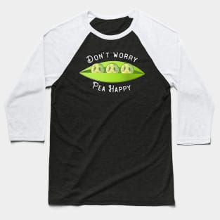 Pea Happy | Vegan Vegetarian Plant Based Animal Welfare Baseball T-Shirt